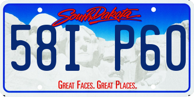 SD license plate 58IP60