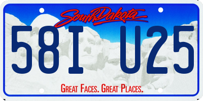SD license plate 58IU25