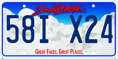 SD license plate 58IX24