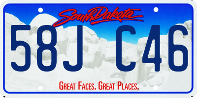 SD license plate 58JC46