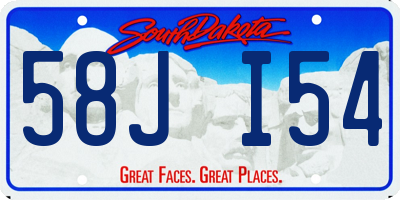 SD license plate 58JI54