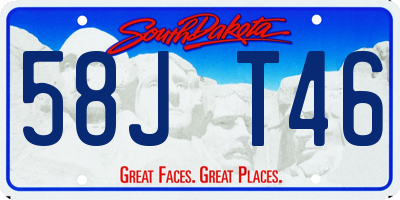 SD license plate 58JT46