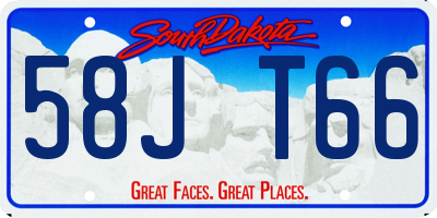 SD license plate 58JT66