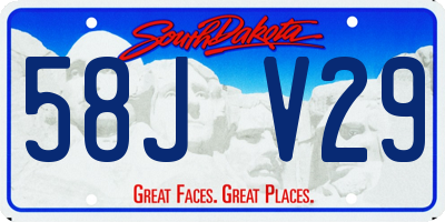 SD license plate 58JV29