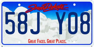 SD license plate 58JY08
