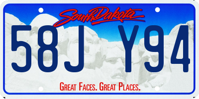 SD license plate 58JY94