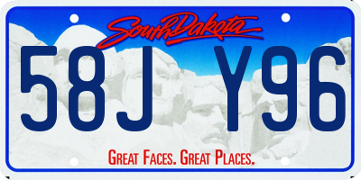 SD license plate 58JY96
