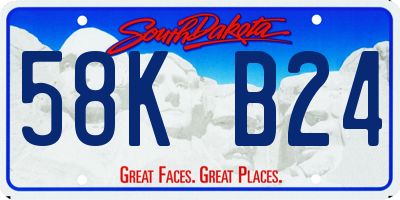 SD license plate 58KB24