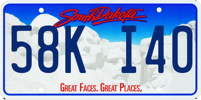 SD license plate 58KI40