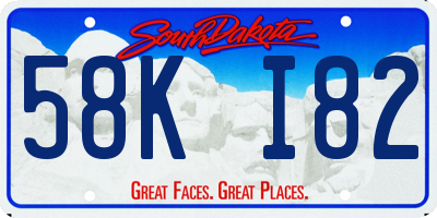 SD license plate 58KI82