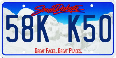 SD license plate 58KK50