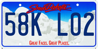 SD license plate 58KL02