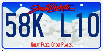 SD license plate 58KL10