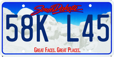 SD license plate 58KL45