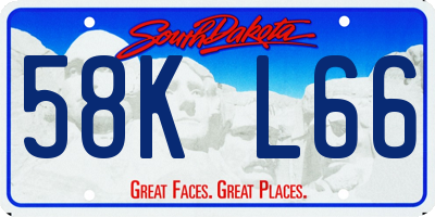 SD license plate 58KL66