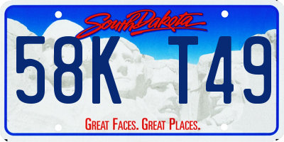 SD license plate 58KT49