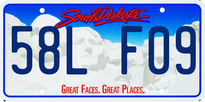 SD license plate 58LF09