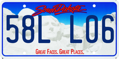 SD license plate 58LL06
