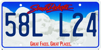 SD license plate 58LL24