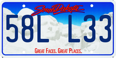 SD license plate 58LL33