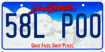 SD license plate 58LP00