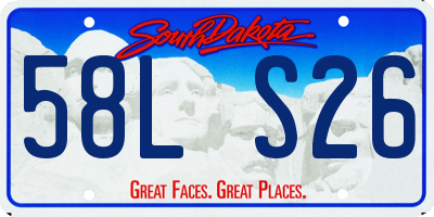 SD license plate 58LS26