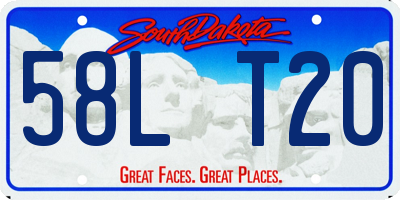 SD license plate 58LT20