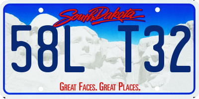 SD license plate 58LT32