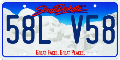 SD license plate 58LV58