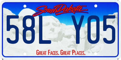 SD license plate 58LY05