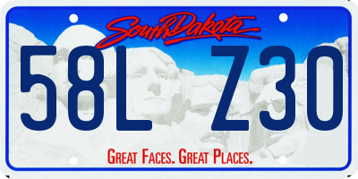 SD license plate 58LZ30