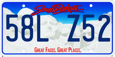 SD license plate 58LZ52