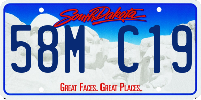 SD license plate 58MC19