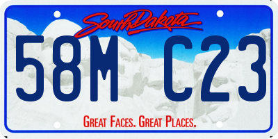SD license plate 58MC23