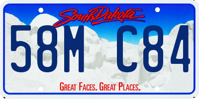 SD license plate 58MC84
