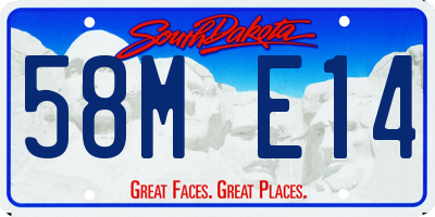 SD license plate 58ME14