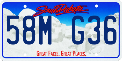 SD license plate 58MG36