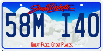 SD license plate 58MI40