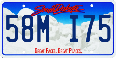 SD license plate 58MI75