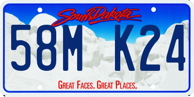SD license plate 58MK24