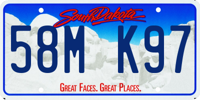 SD license plate 58MK97