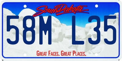 SD license plate 58ML35