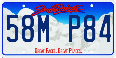 SD license plate 58MP84