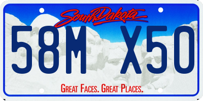 SD license plate 58MX50
