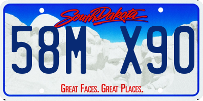SD license plate 58MX90