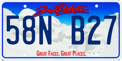 SD license plate 58NB27