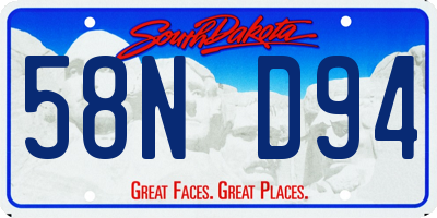 SD license plate 58ND94