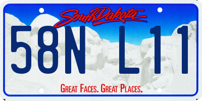 SD license plate 58NL11