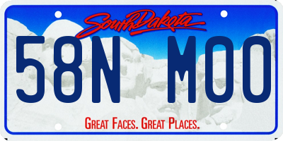 SD license plate 58NM00