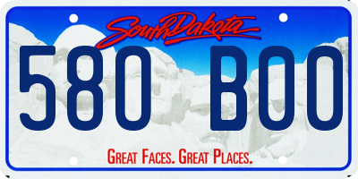 SD license plate 58OB00